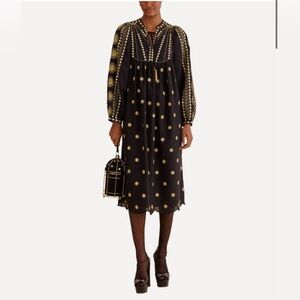 Farm Rio Sun Embroidered Midi Dress